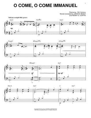 Book cover for O Come, O Come Immanuel [Jazz version] (arr. Brent Edstrom)