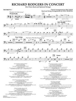Book cover for Richard Rodgers in Concert (Medley) (arr. Mac Huff, Paul Murtha) - Trombone 1