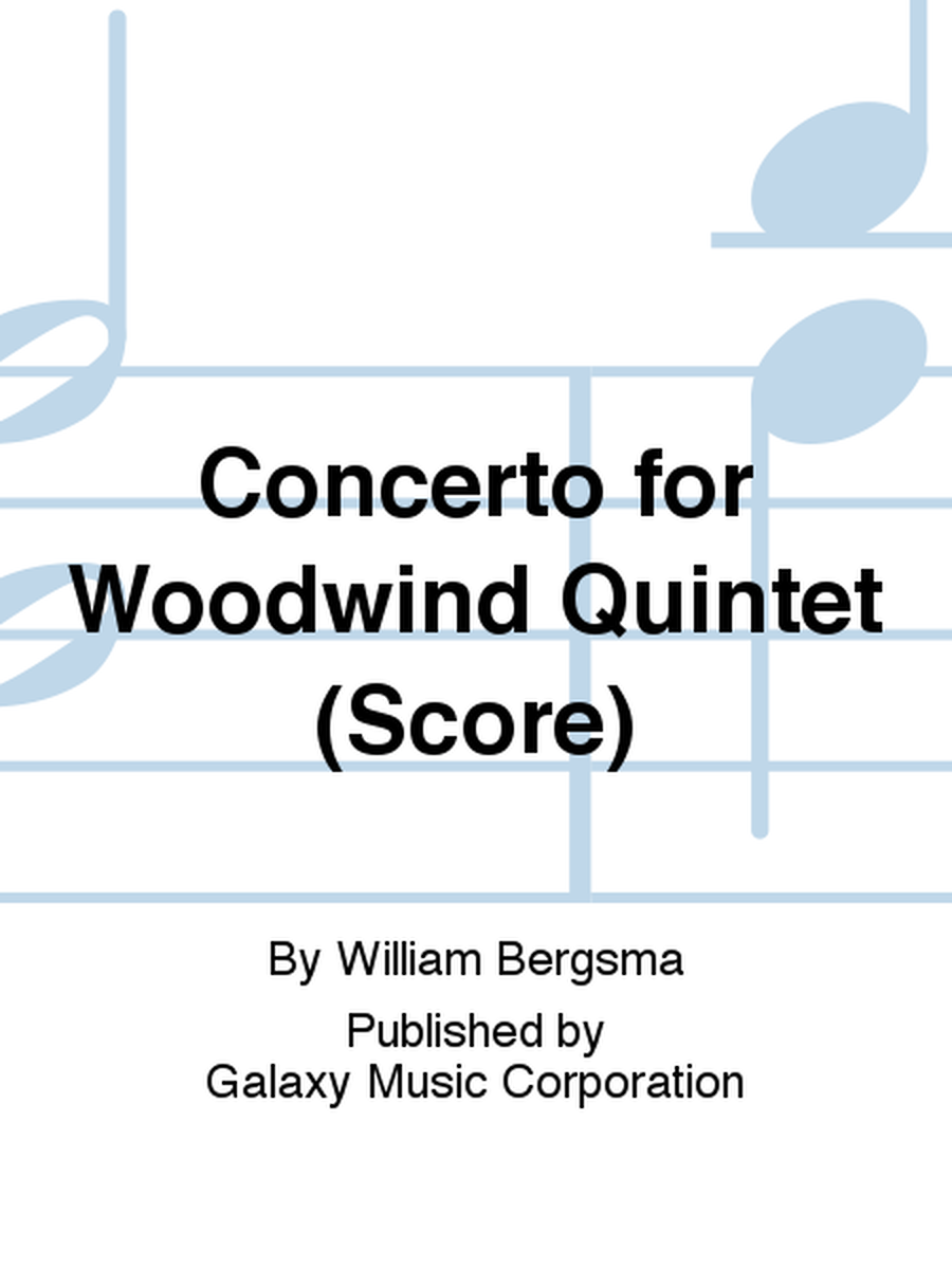 Concerto for Woodwind Quintet (Score)