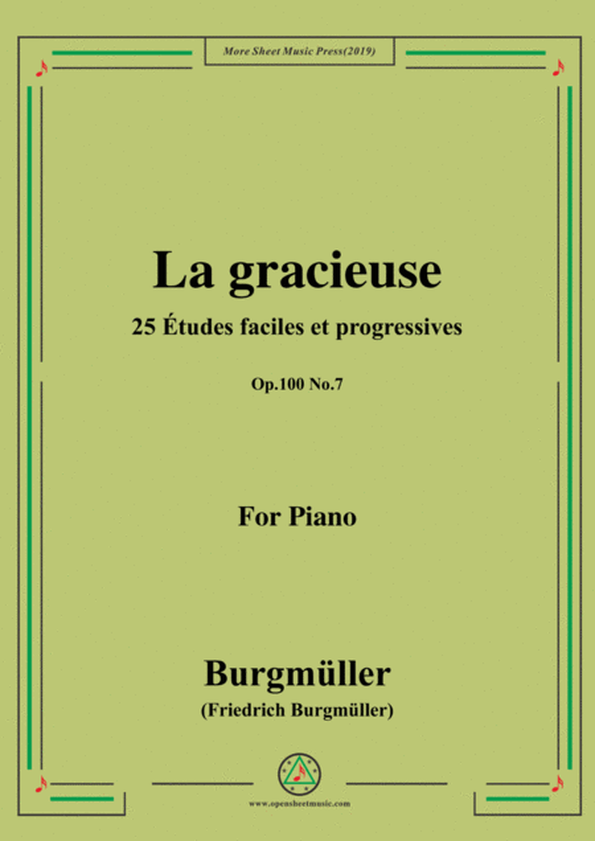 Burgmüller-25 Études faciles et progressives, Op.100 No.8,La gracieuse image number null