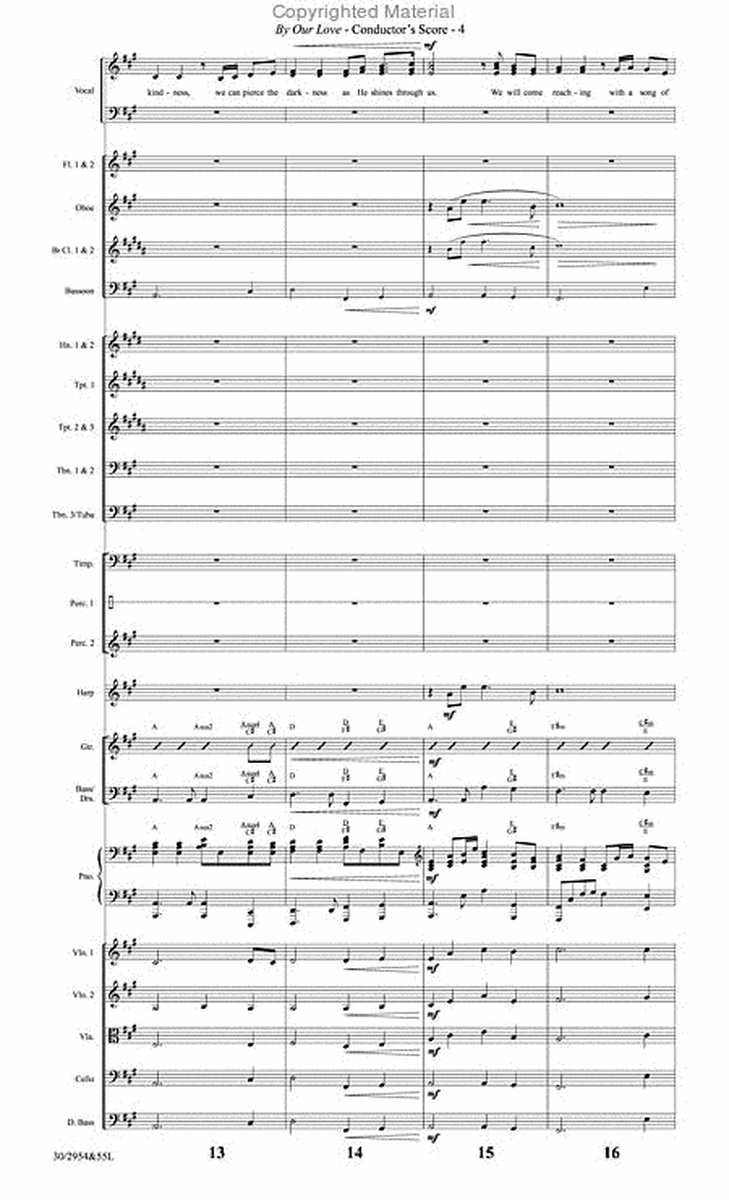 By Our Love - Orchestral Score and CD with Printable Parts