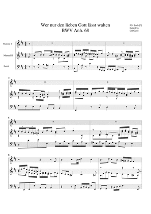 Book cover for Wer nur den lieben Gott lässt walten, BWV Anh. 68 for organ