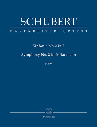 Book cover for Symphony, No. 2 B flat major D 125