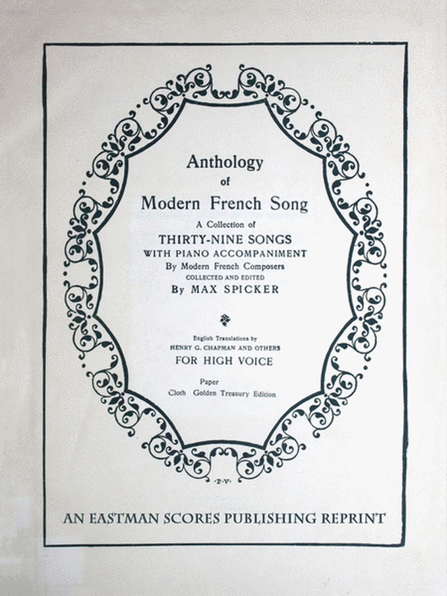 Anthology of modern French song