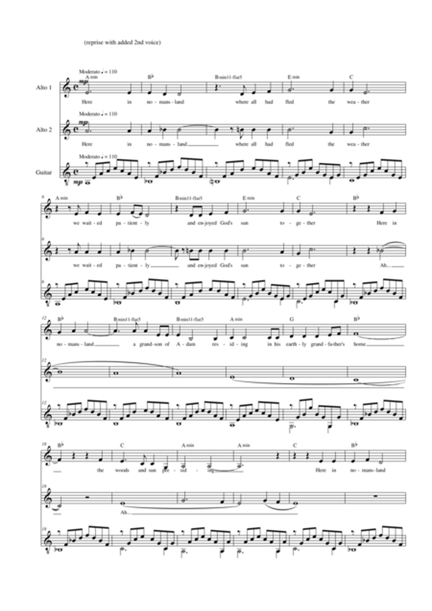 Here in Nomansland - alto voice and guitar chords image number null