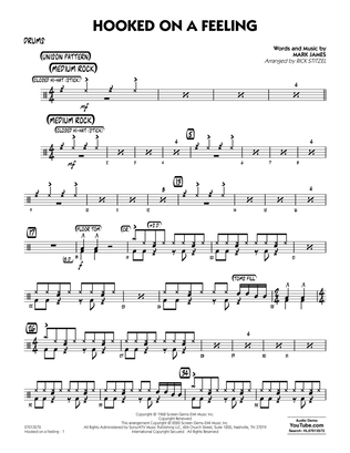 Book cover for Hooked On A Feeling (arr. Rick Stitzel) - Drums