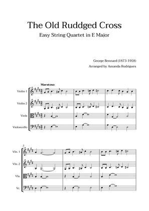 Book cover for The Old Rugged Cross in E Major - Easy String Quartet