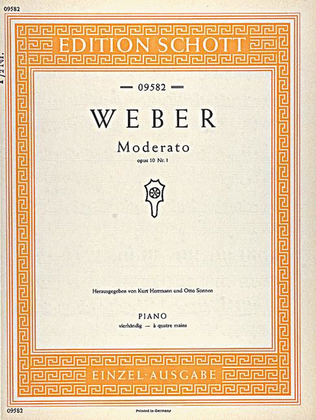 Book cover for Moderato, Op. 10/1