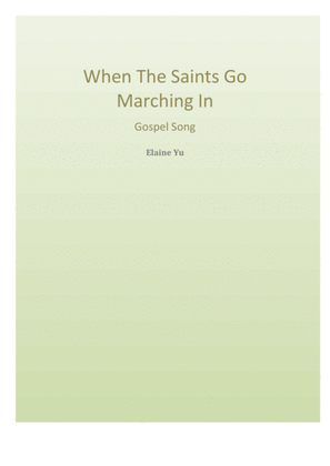 Book cover for When The Saints Go Marching In