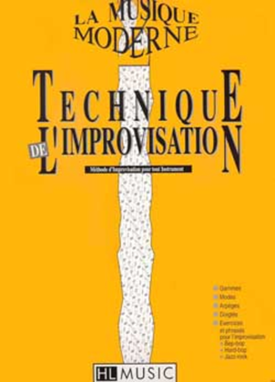Book cover for La musique moderne - Volume 2 - Technique de l'improvisation