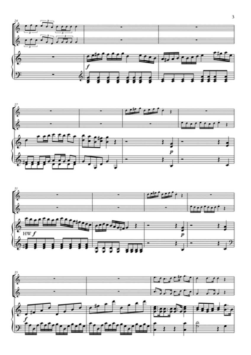 Concertino "Hommage à Mozart" for two trumpets (clarini) and organ, timpani ad lib.