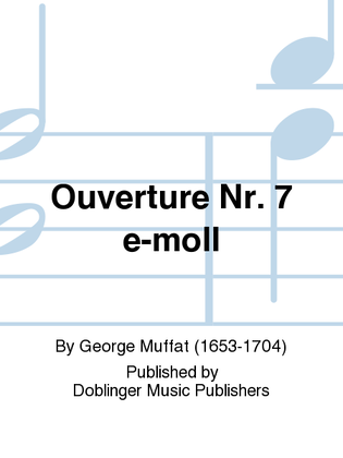 Book cover for Ouverture Nr. 7 e-moll