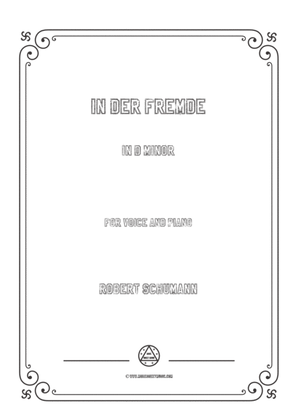 Book cover for Schumann-In der Fremde in d minor,for Voice and Piano