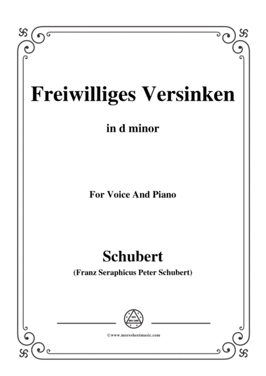 Schubert-Freiwilliges Versinken(Voluntary Oblivion),D.700,in d minor,for Voice&Piano image number null