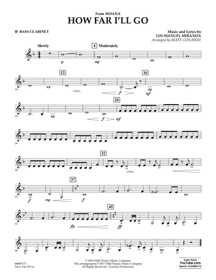 Book cover for How Far I'll Go (from Moana) - Bb Bass Clarinet