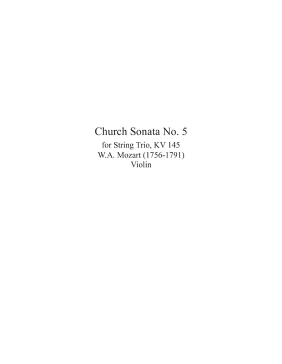 Church Sonata #5 for String Trio image number null