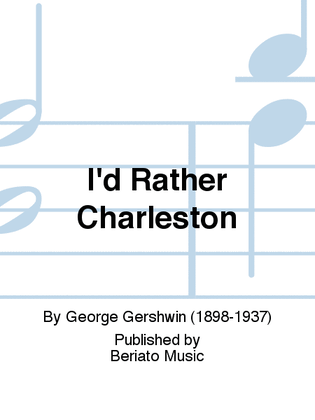 Book cover for I'd Rather Charleston