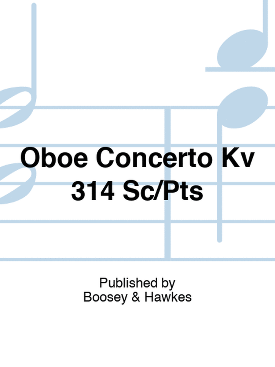 Oboe Concerto Kv 314 Sc/Pts