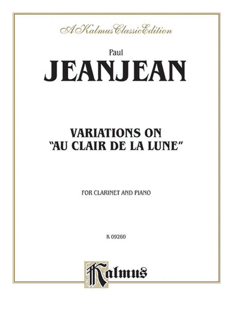 Variations on Au Clair de la Lune