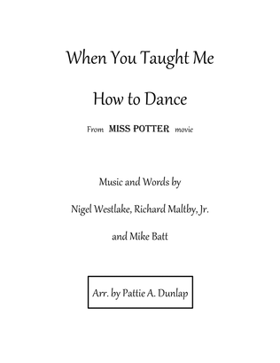 Book cover for When You Taught Me How To Dance