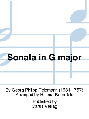 Book cover for Sonata in G major