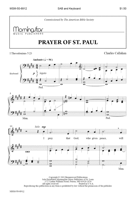 Prayer of St. Paul
