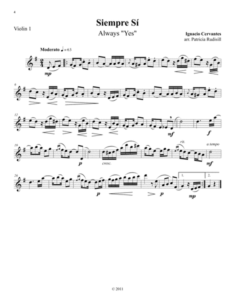 7 Danzas Cubanas, for string quartet (Parts only) image number null