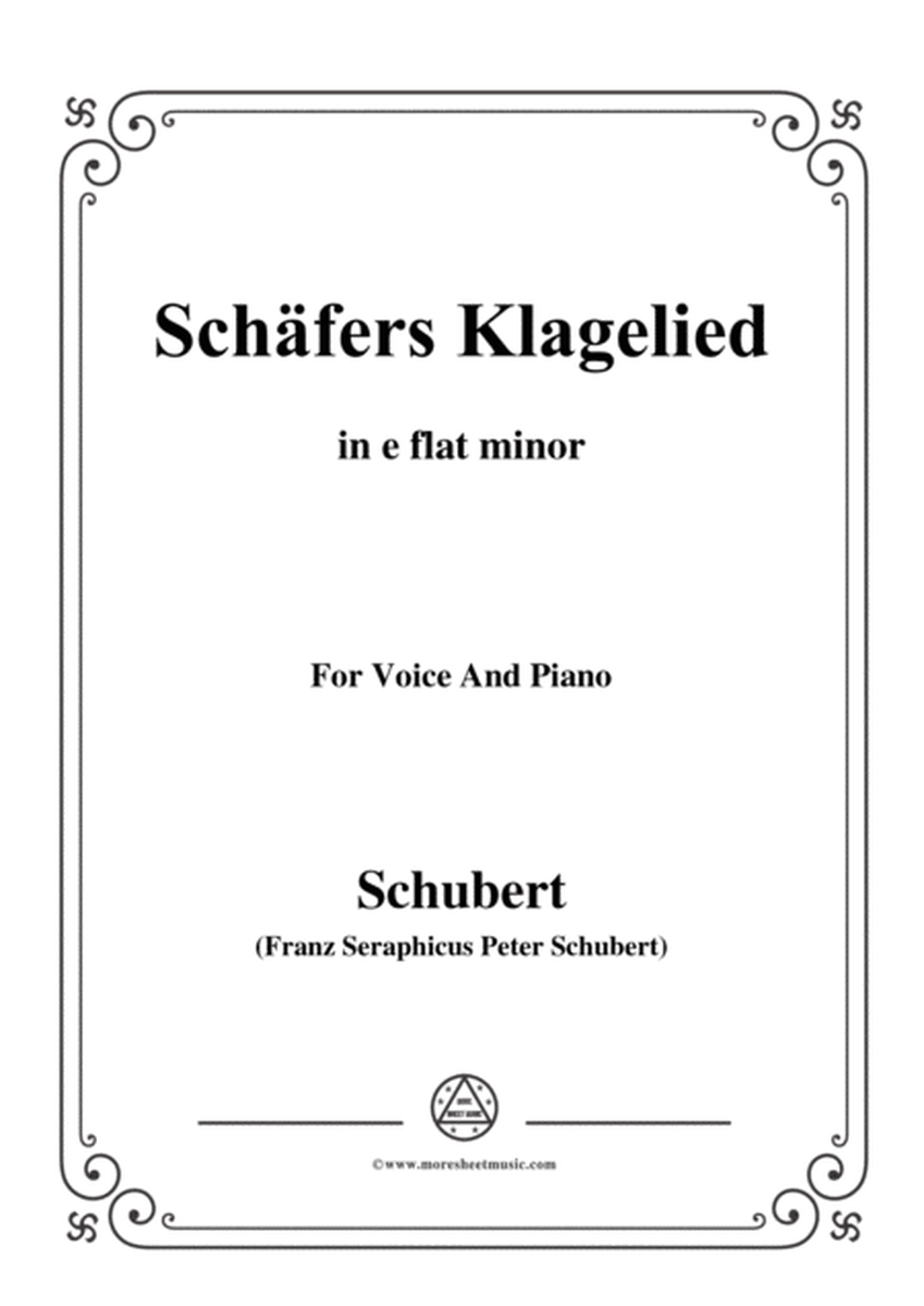 Schubert-Schäfers Klagelied,in e flat minor,Op.3,No.1,for Voice and Piano image number null