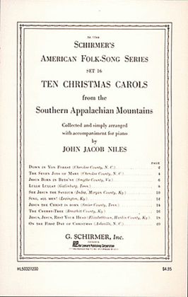 Book cover for 10 Christmas Carols from the Southern Appalachian Mountains