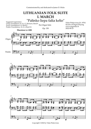 Lithuanian Folk Suite, Op. 150 (Organ Solo)