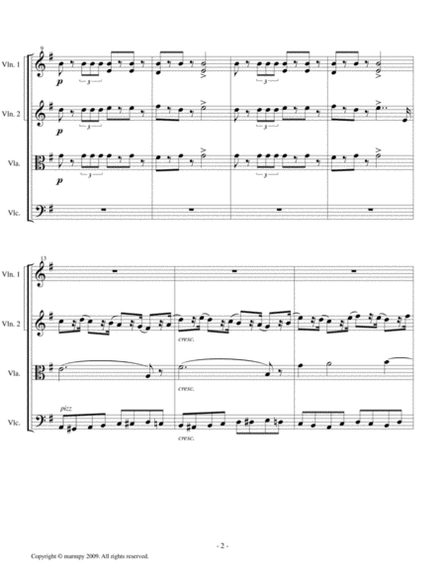 March from the Nutcracker by Tchaikovsky (arranged for String Quartet)
