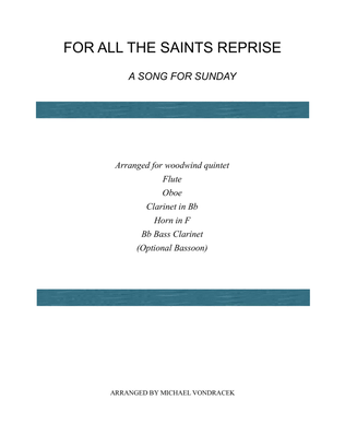 Book cover for A SONG FOR SUNDAY REPRISE (includes sections of For All The Saints, Battle Hymn, Amazing Grace