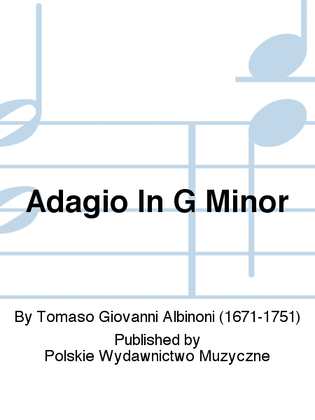 Book cover for Adagio In G Minor