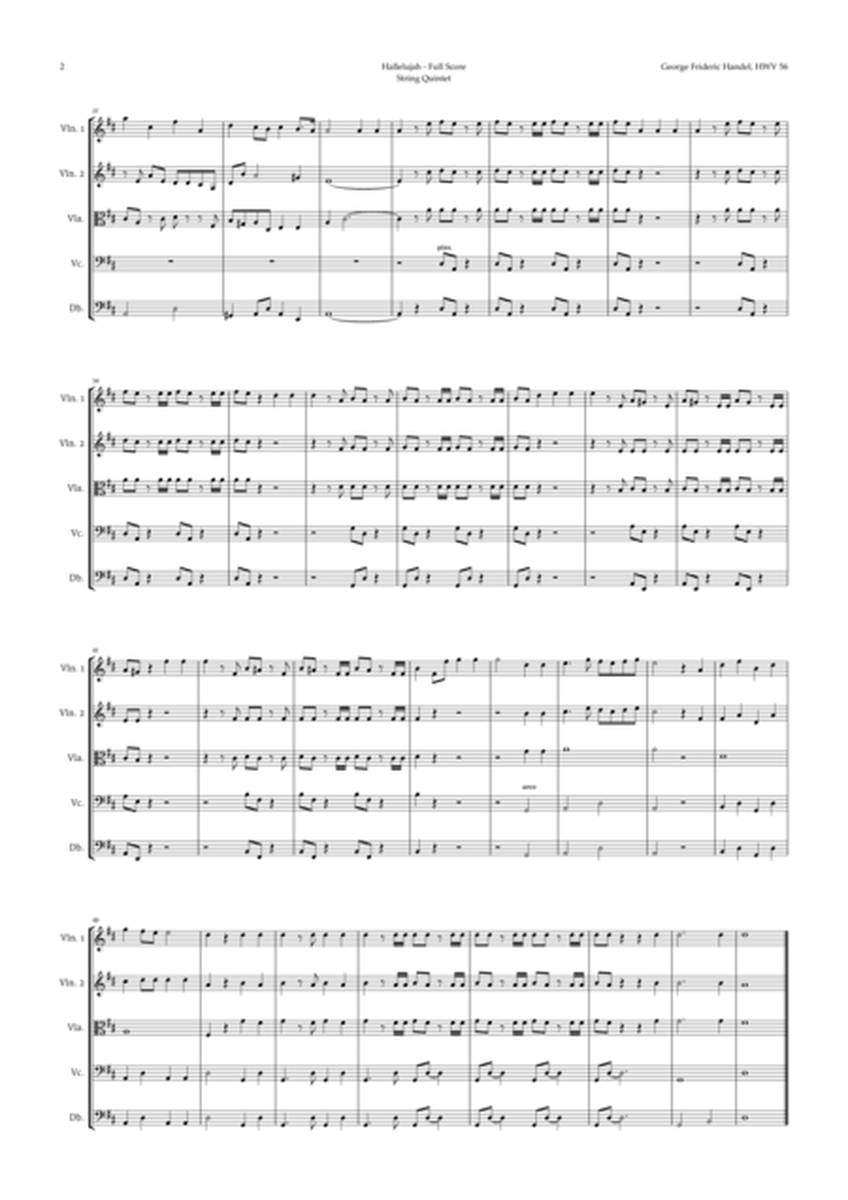 Hallelujah by Handel for String Quintet image number null