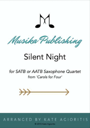 Book cover for Silent Night - Saxophone Quartet