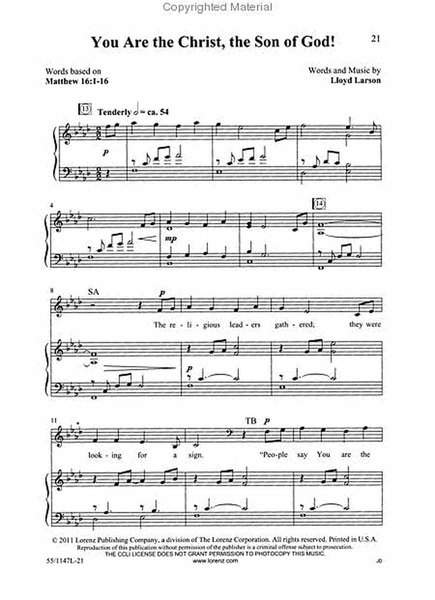 Who Do You Say That I Am? - SATB Score with CD image number null