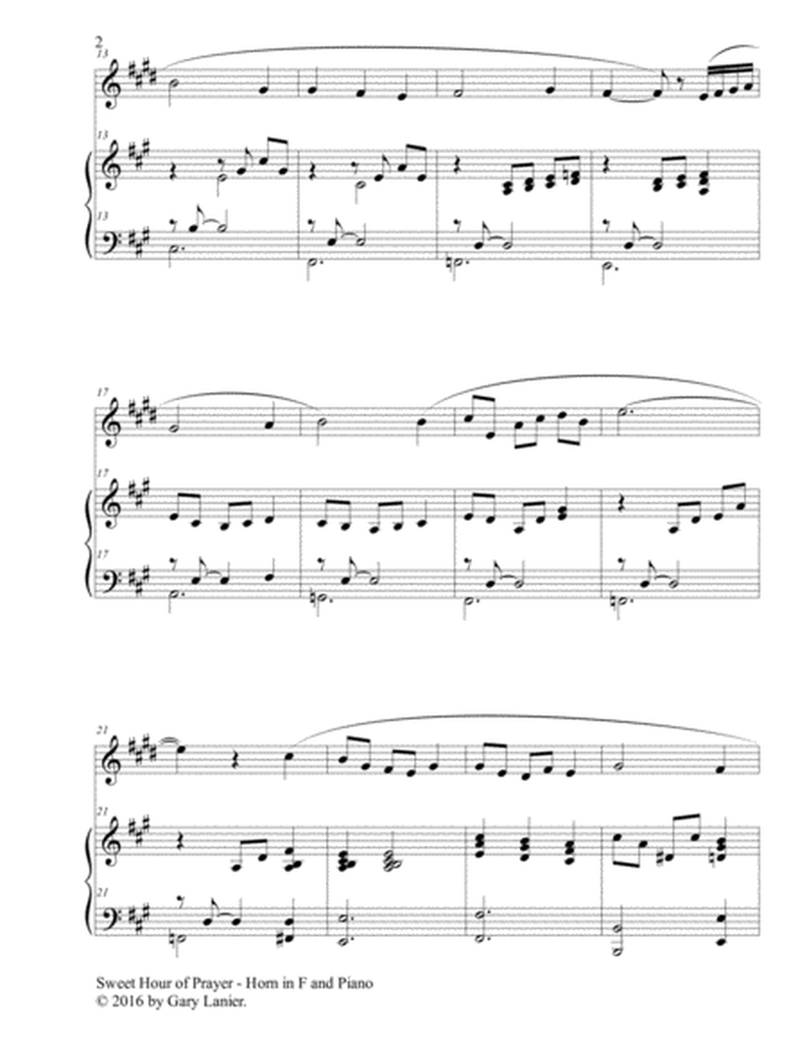 SWEET HOUR OF PRAYER (Duet – Horn in F & Piano with Score/Part) image number null