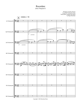 Book cover for Recordare (from "Requiem") (F) (Violoncello Octet)
