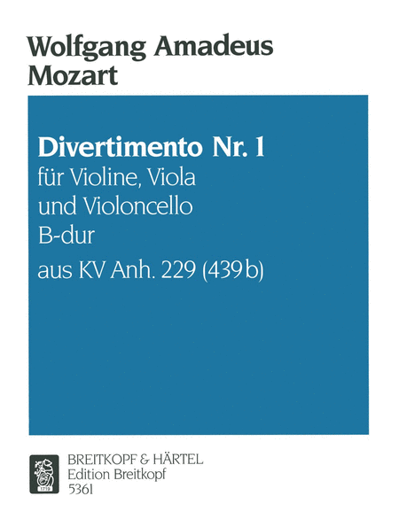 Divertimento KVAnh229(439B) Nr. 1