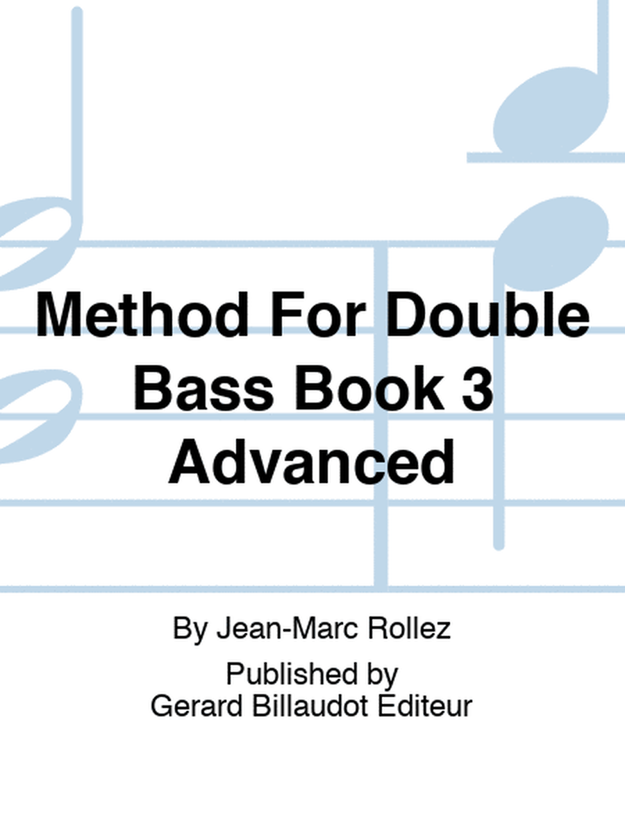 Method For Double Bass Book 3 Advanced