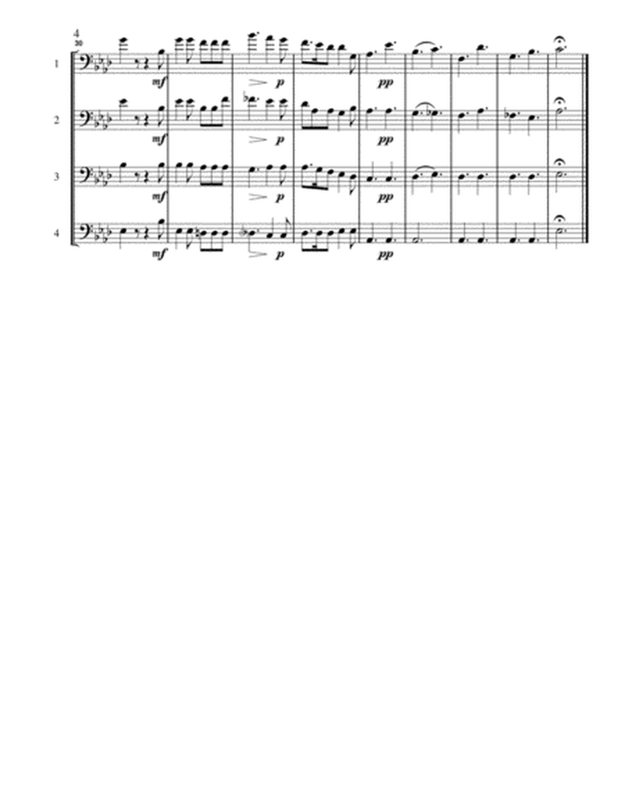 Bruckner - Der Abendhimmel (WAB 55) transcribed for Trombone Quartet image number null