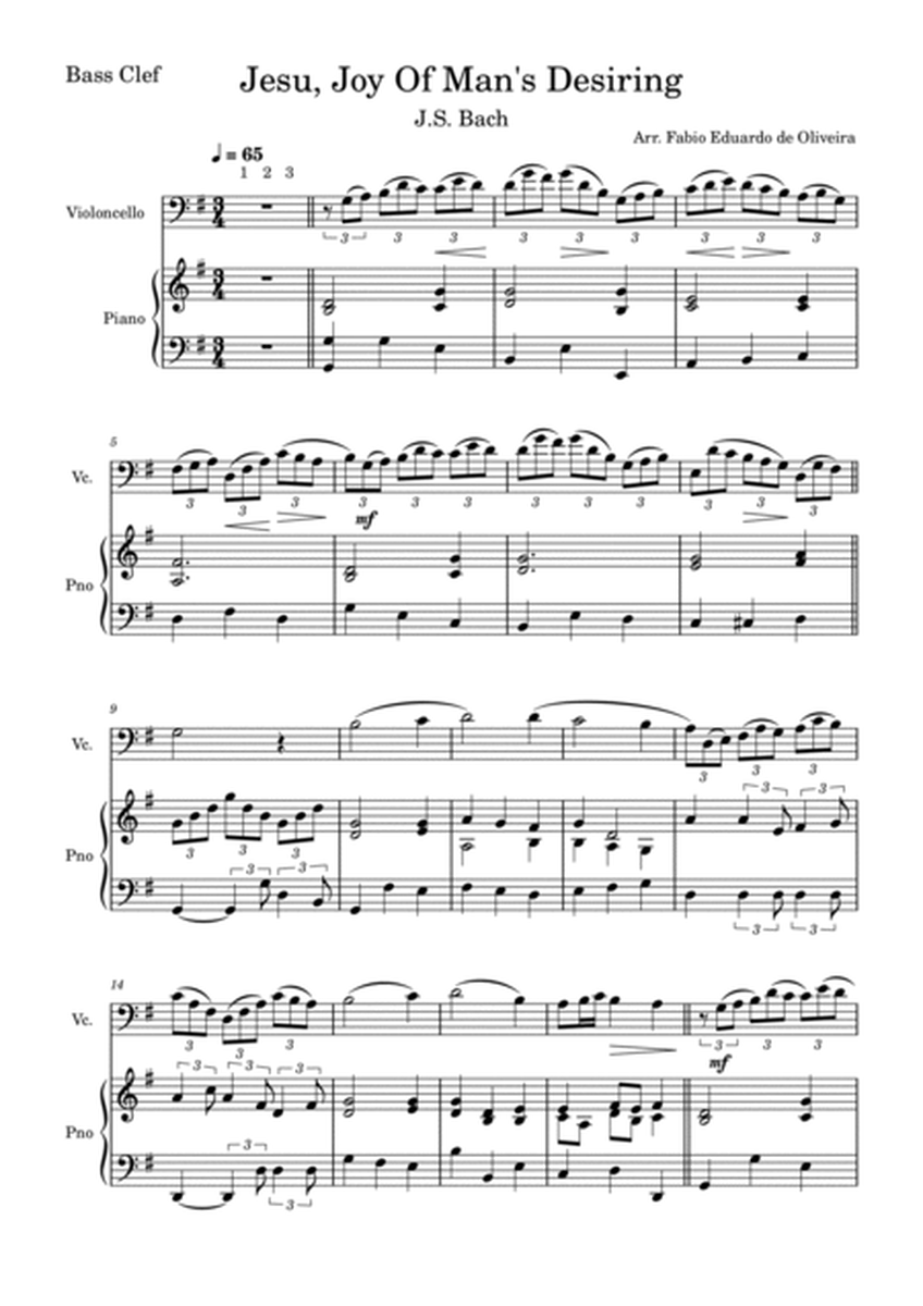 Jesu, Joy Of Men's Desiring (Bach) + FREE Playback + Pdf Solo and Piano Parts image number null