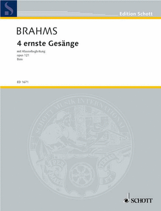 Book cover for 4 ernste Gesänge