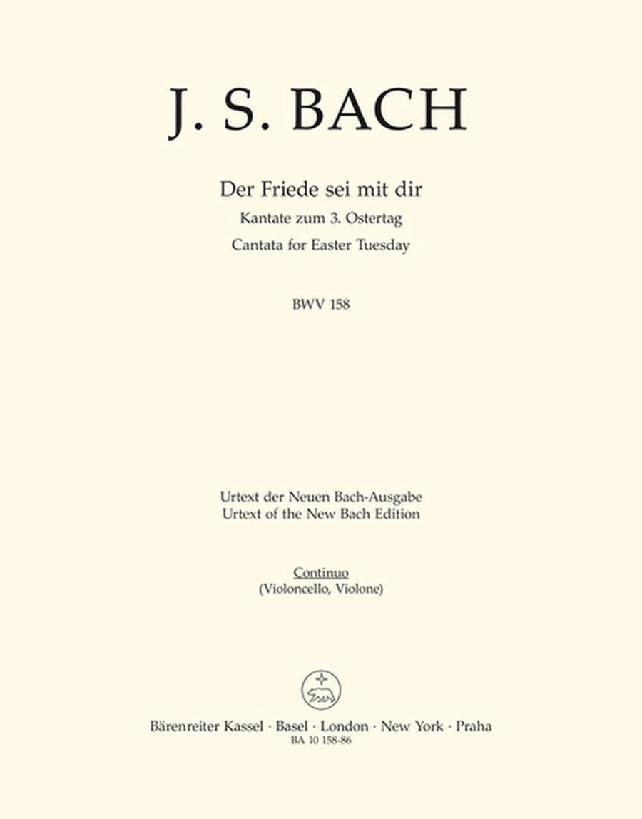 Der Friede sei mit dir, BWV 158