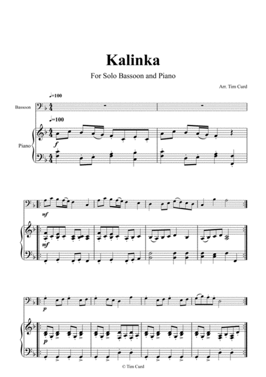 Kalinka for Solo Bassoon and Piano image number null