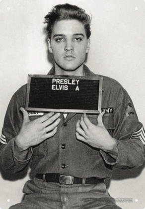 Elvis Enlistment Tin Sign