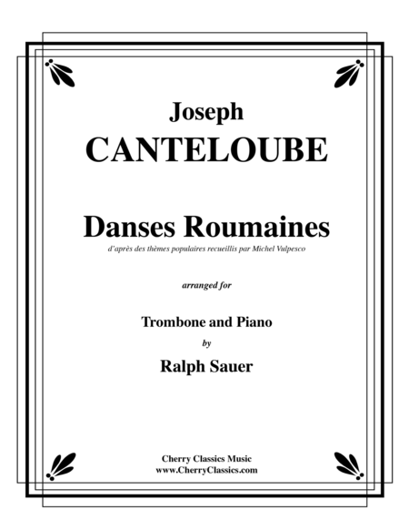 Danses Roumaines for Trombone and Piano