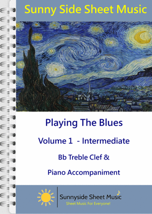 Book cover for Playing The Blues volume 1 for Bb Pitch Treble Clef instruments