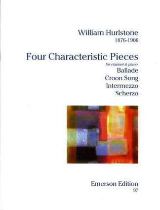 Book cover for Hursltone - 4 Characteristic Pieces Clarinet/Piano