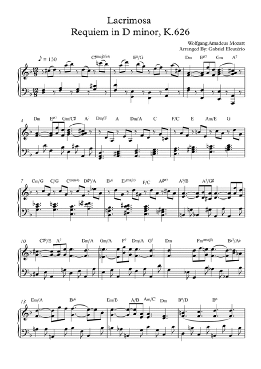 Lacrimosa Requiem in D minor, K.626 image number null